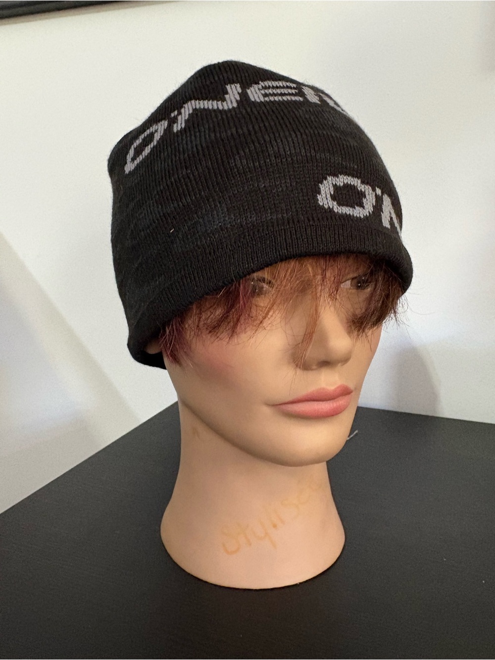O'Neill Black Knit Beanie with Logo